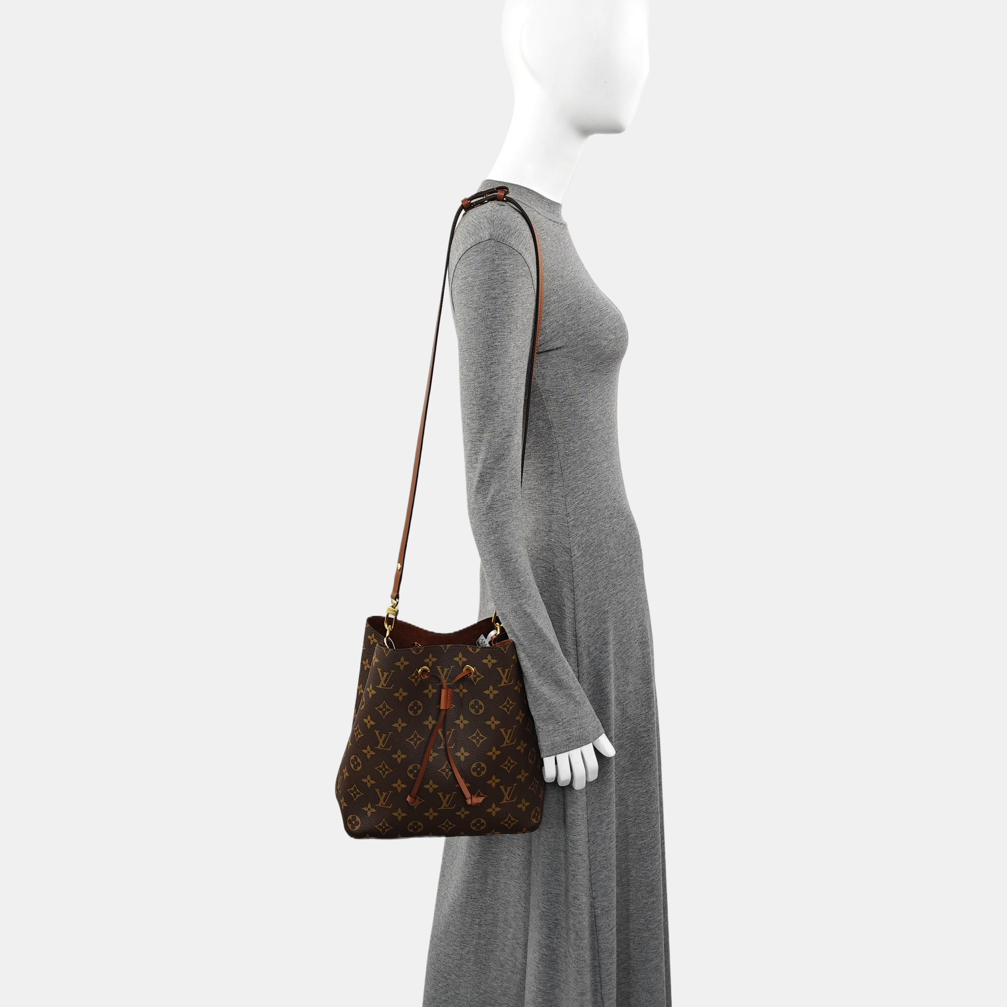 NÉONOÉ MM Monogram Coated Canvas Brown