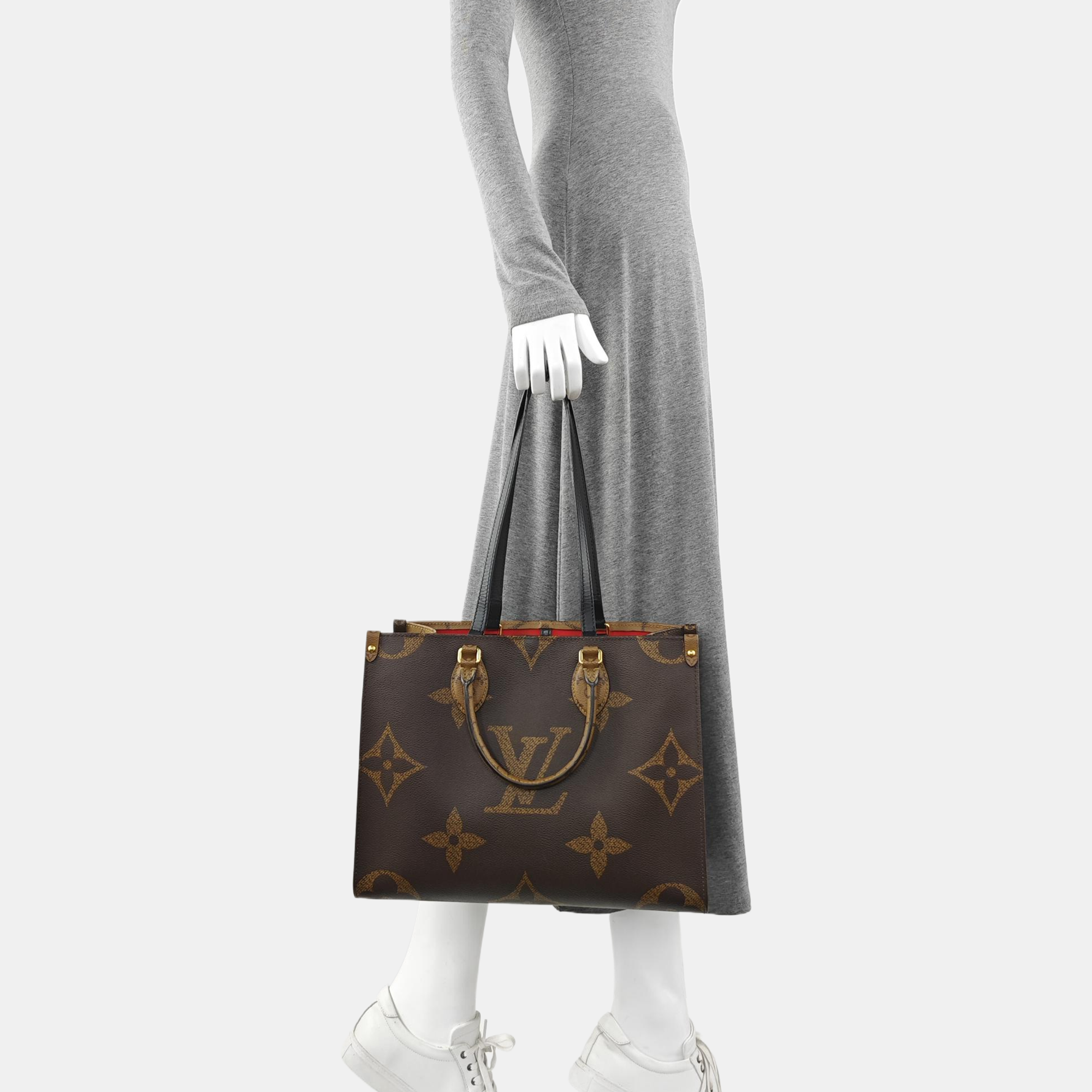 ONTHEGO MM Monogram Coated Canvas Brown