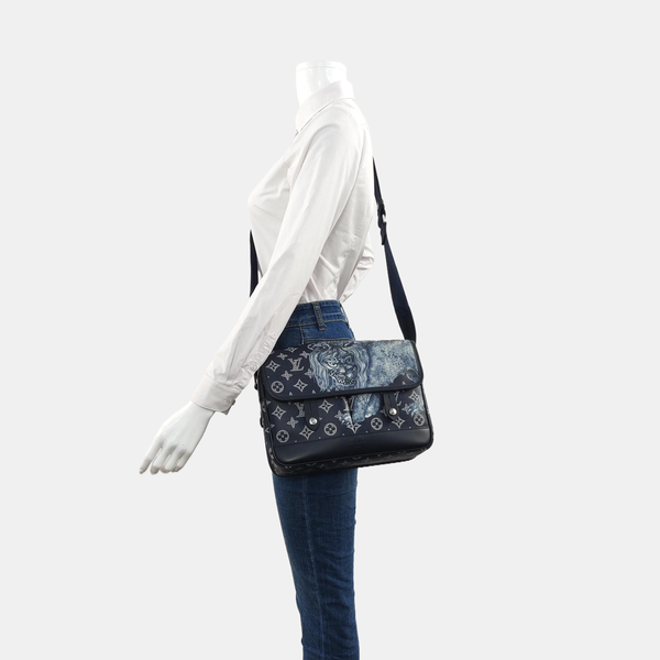 SAVANE PM Monogram Coated Canvas Blue