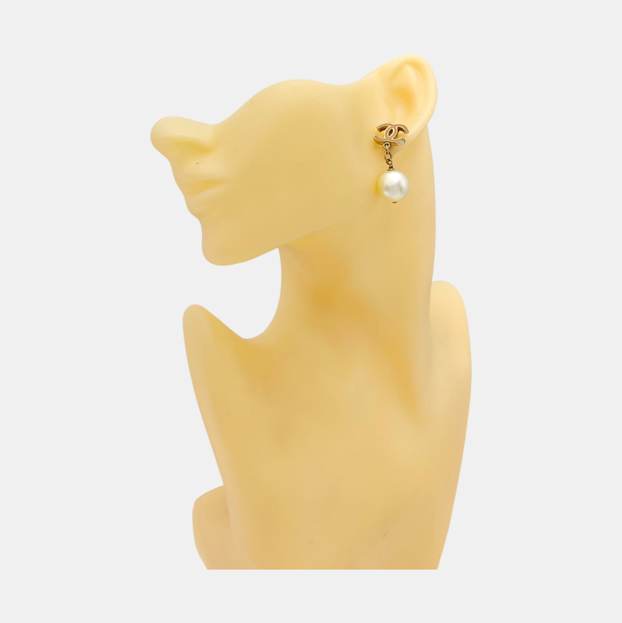 Metal Red Stud Earrings