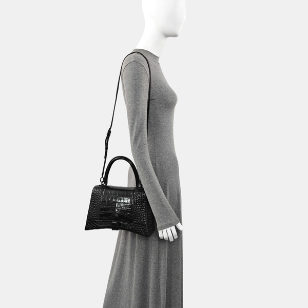 Hourglass Small Calfskin Black