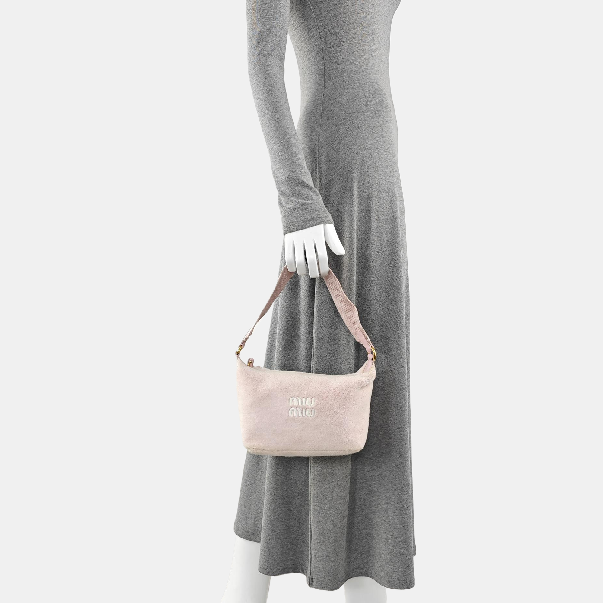 Fabric Top Handle Bag Mini Pink