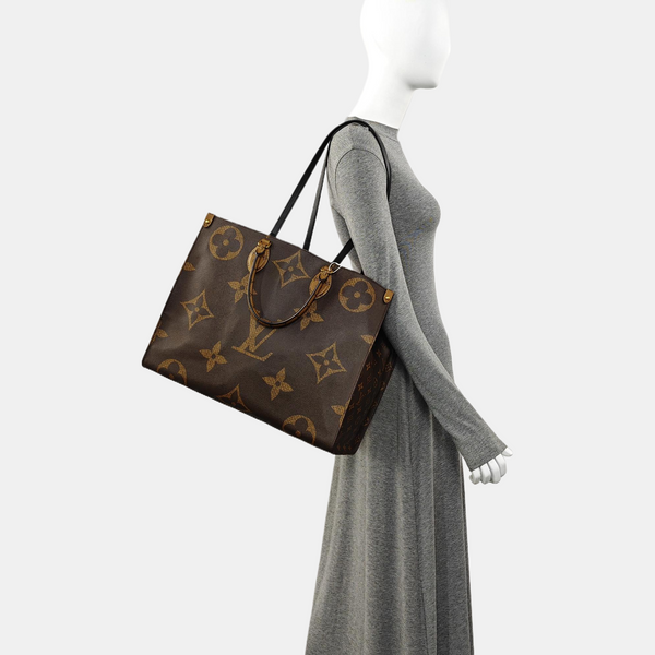 ONTHEGO GM Monogram Coated Canvas Brown