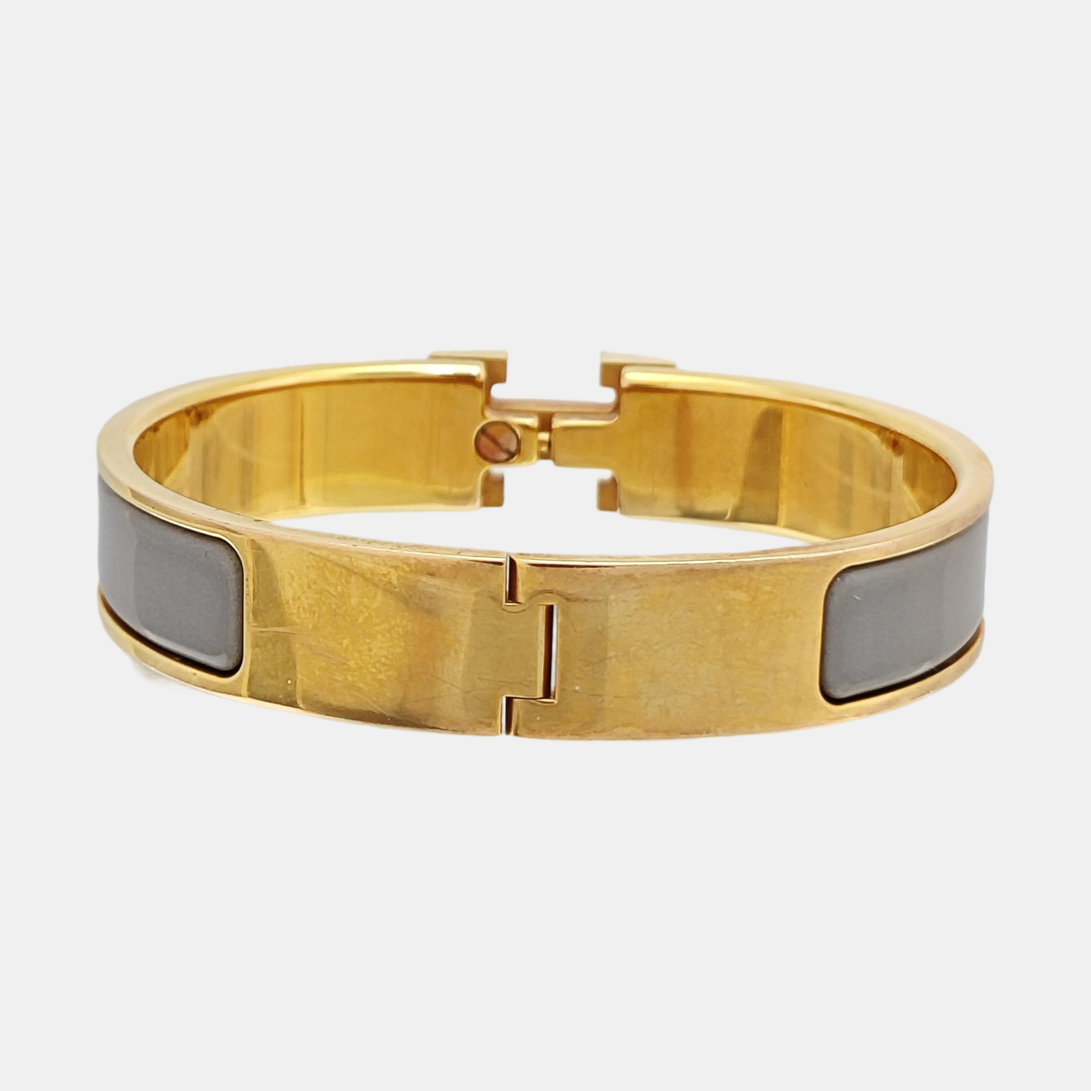 Clic H Metal Gray Bangle