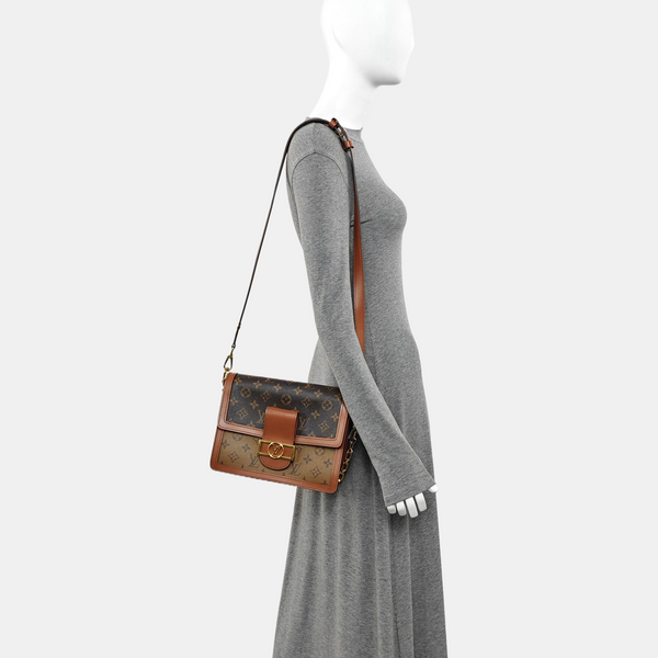 DAUPHINE MM Monogram Coated Canvas Brown