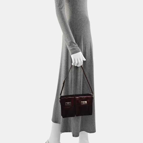 Calfskin Shoulder Bag Red