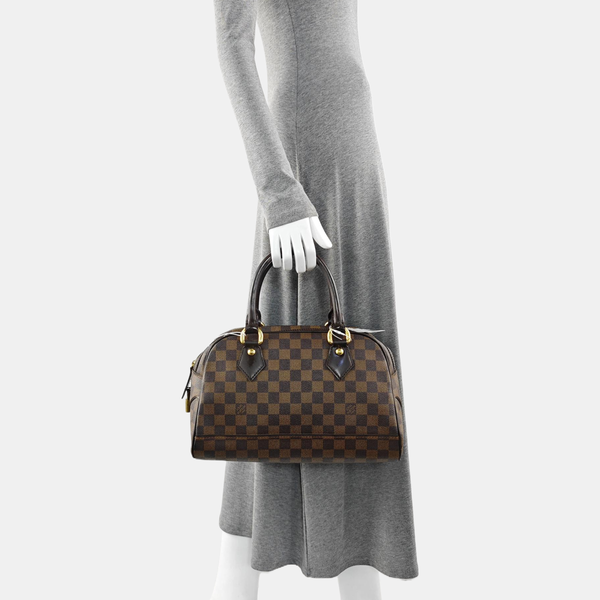 DUOMO Damier Ebene Coated Canvas Brown