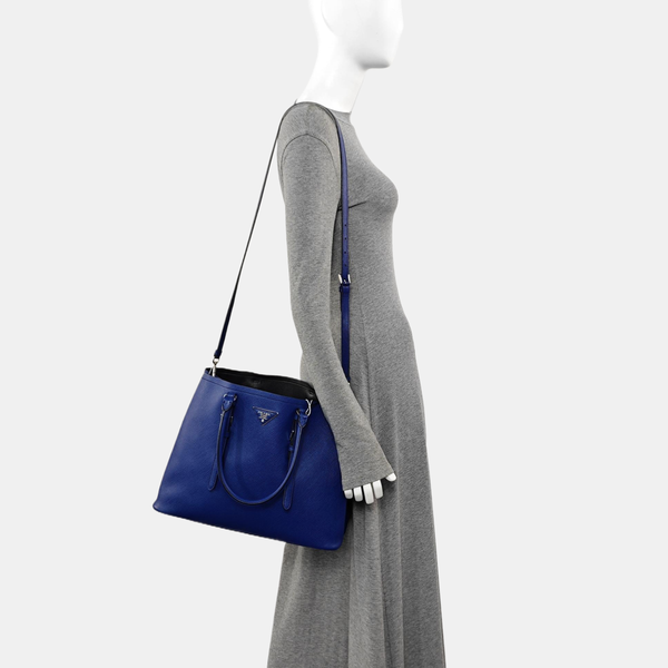 Double Saffiano Calfskin Blue