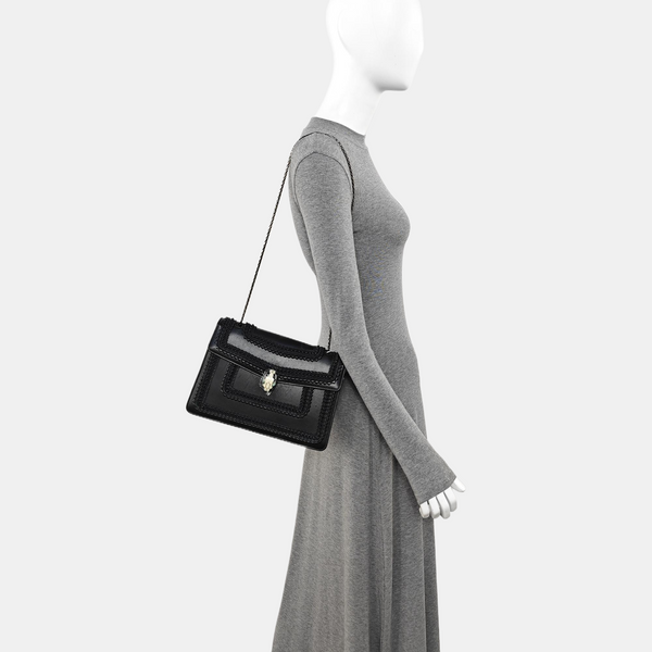SERPENTI FOREVER Medium Calfskin Black