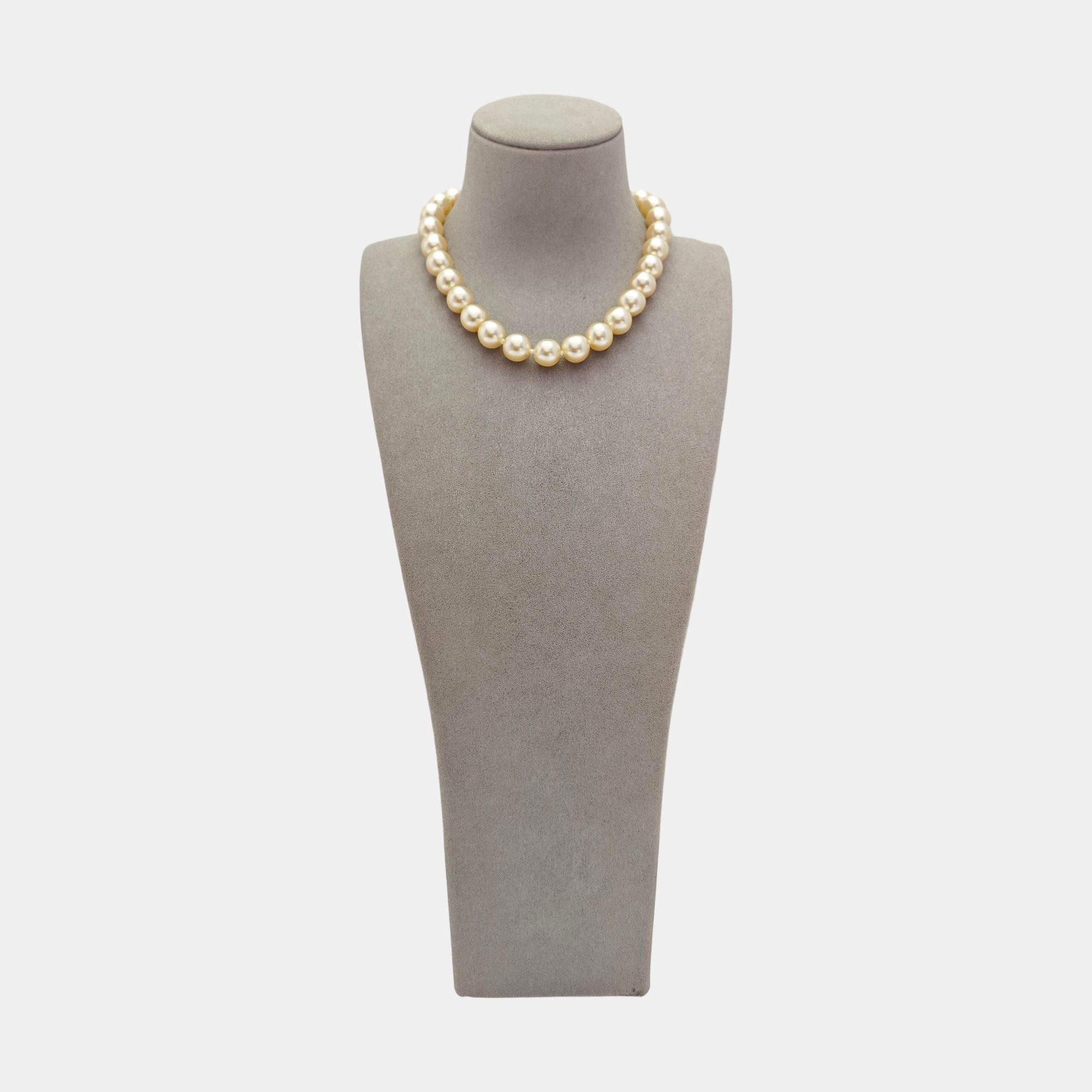 Faux Pearl Yellow Necklace