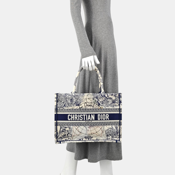 Book Tote Medium Canvas Blue