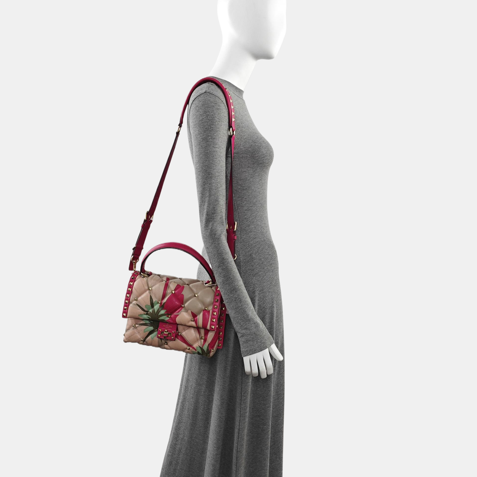 Quilted Calfskin Shoulder Bag Pink