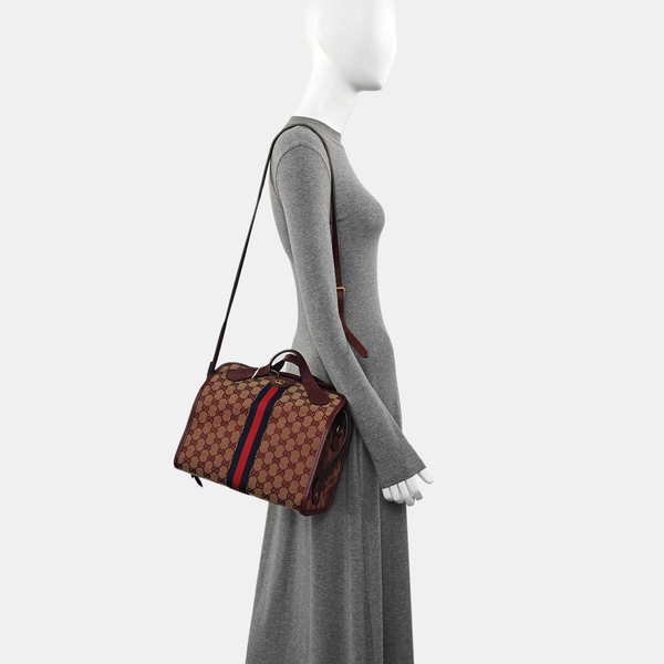 Monogram Canvas Shoulder Bag Red