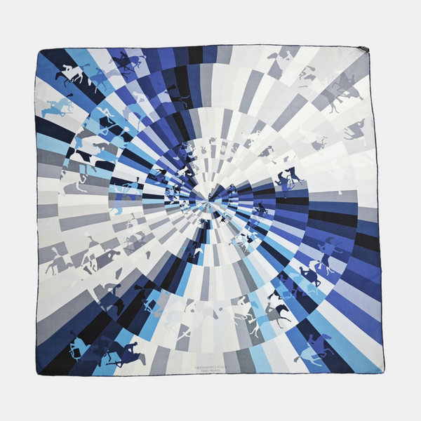 Mulberry Silk Silk Scarf Blue