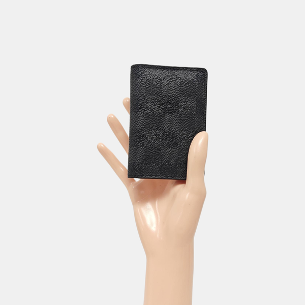 Damier Graphite Coated Canvas Card Holder Gray