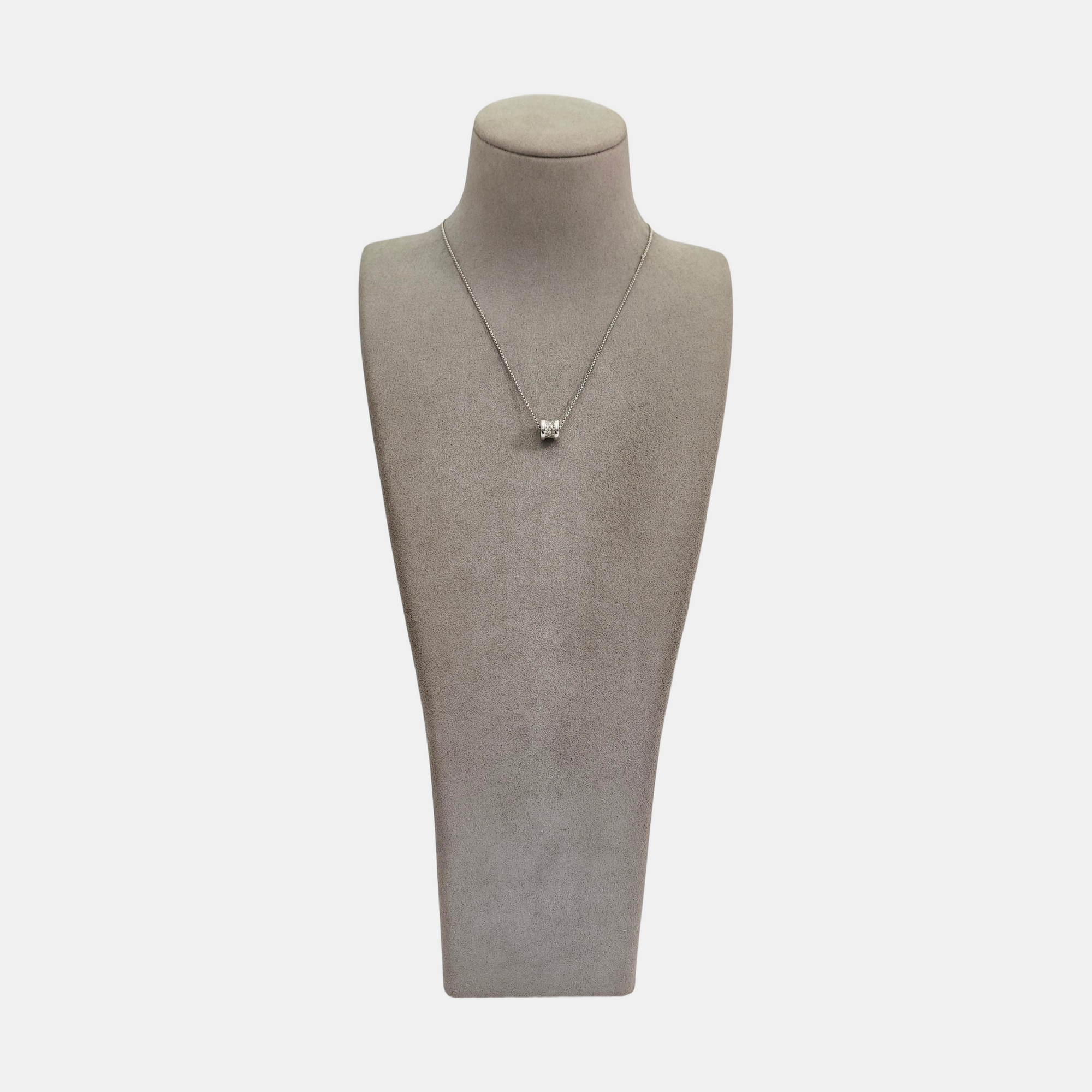 B.ZERO1 18k White Gold Silver Necklace