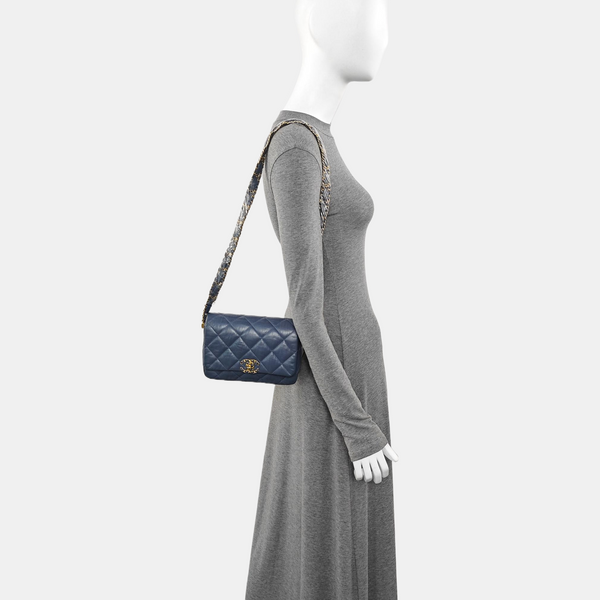 Quilted Calfskin Blue