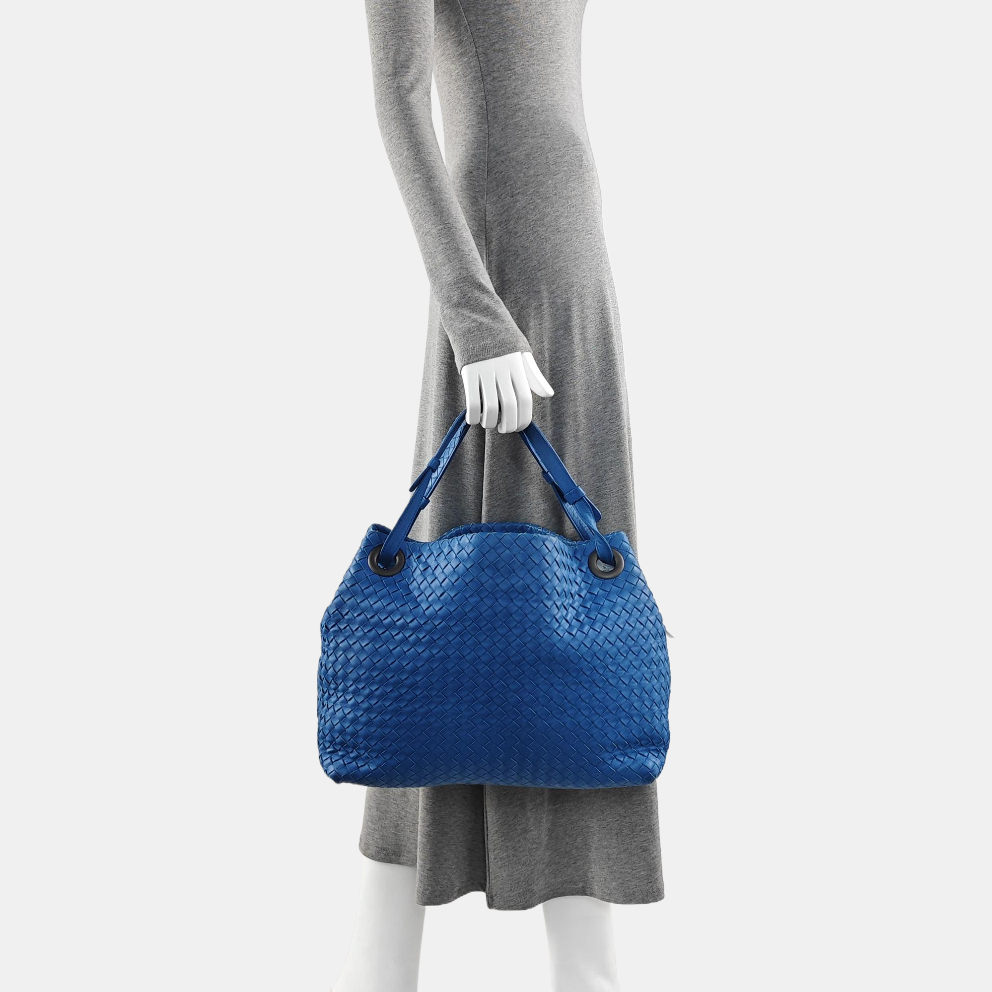 Lambskin Tote Bag Blue