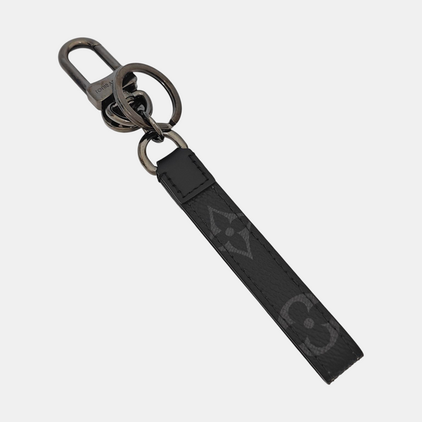 Coated Canvas Bag Charm Black
