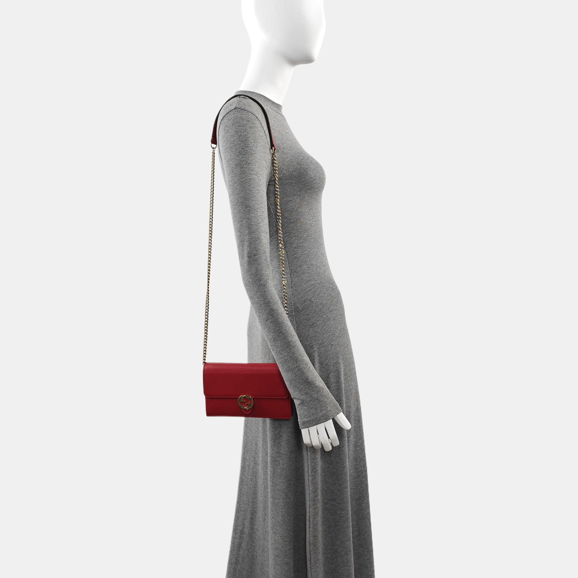 Calfskin Shoulder Bag Red