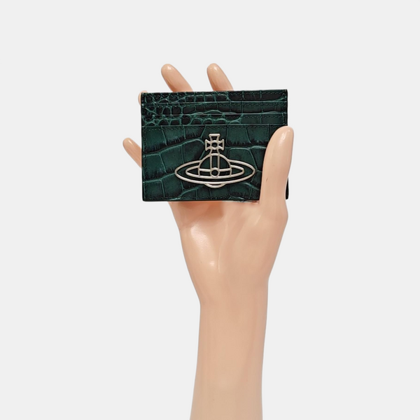 Calfskin Card Holder Green