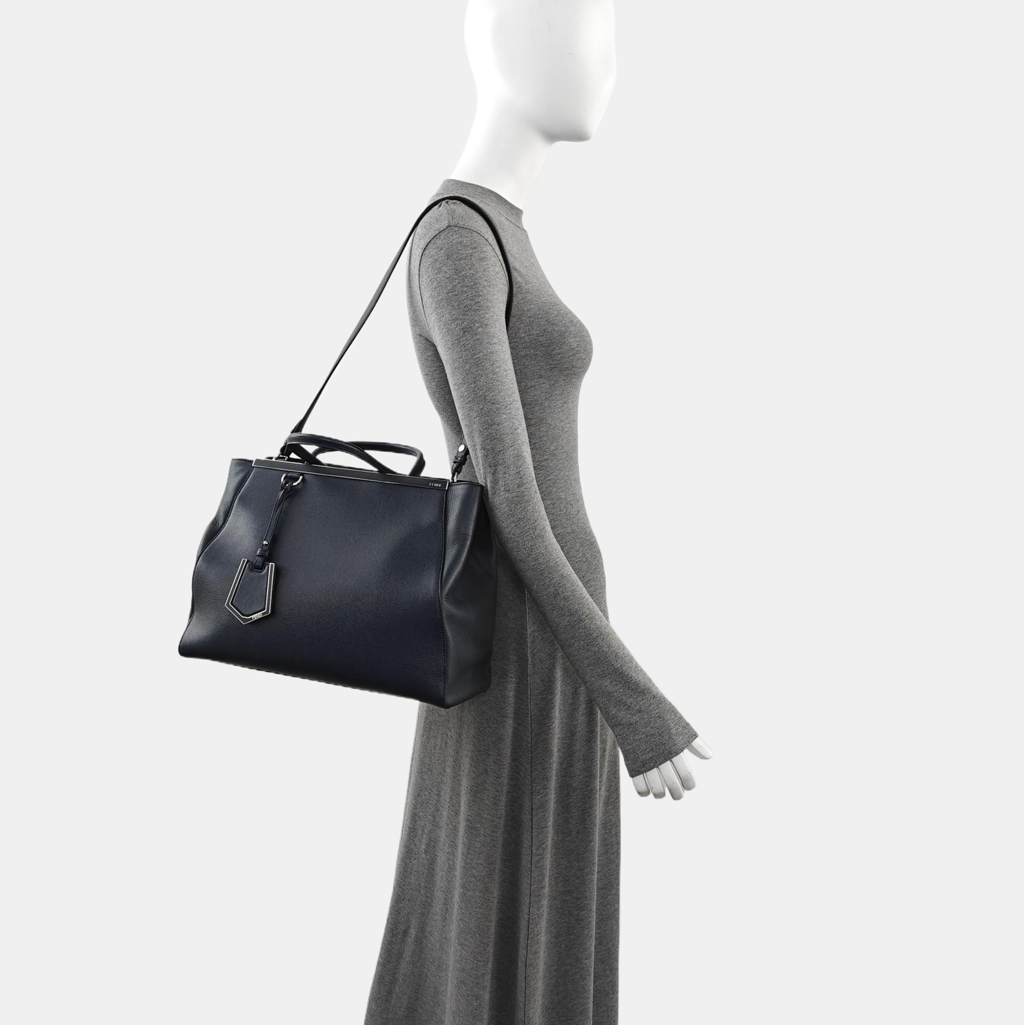 2 Jours Medium Calfskin Blue