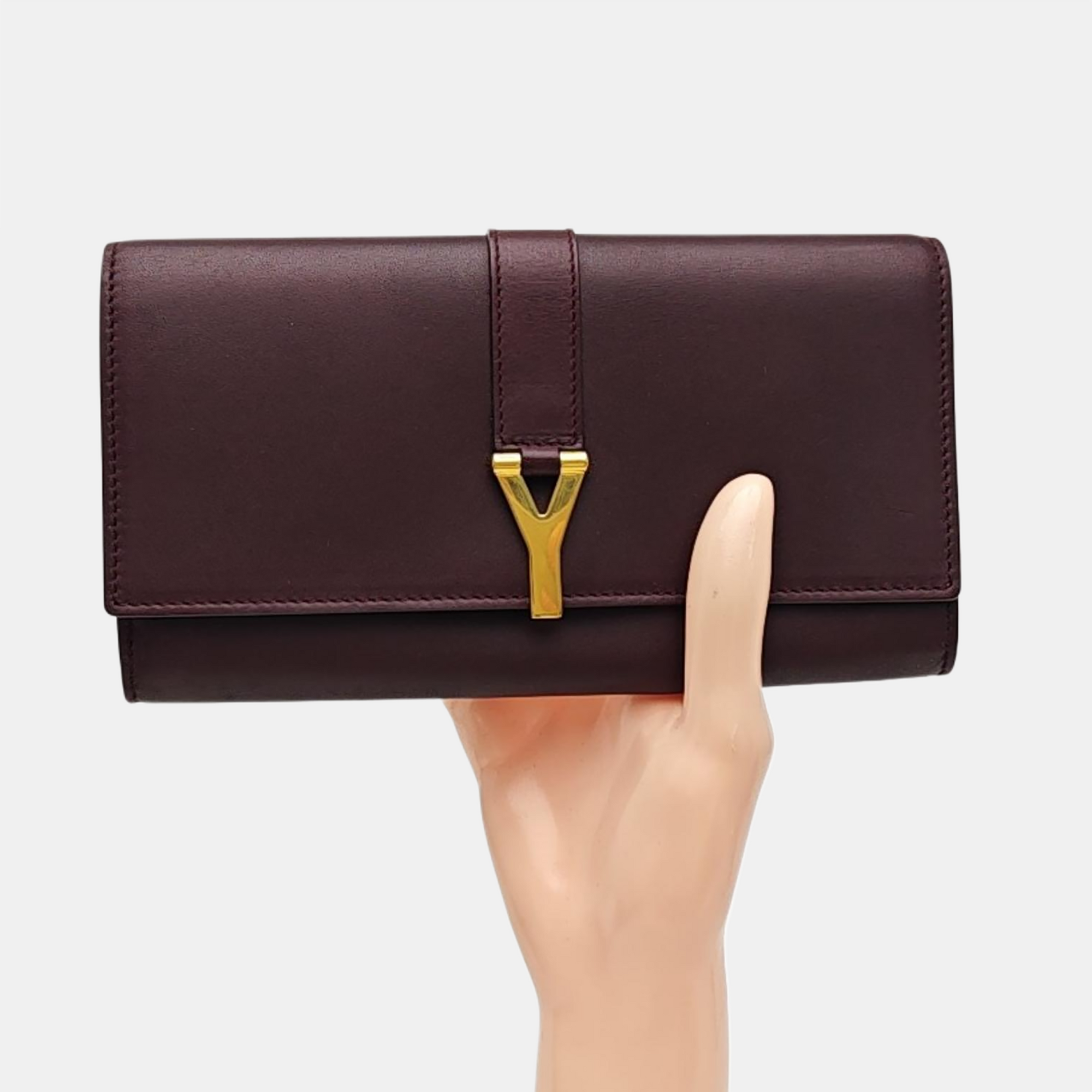 CHYC Y LIGNE Calfskin Red Wallet
