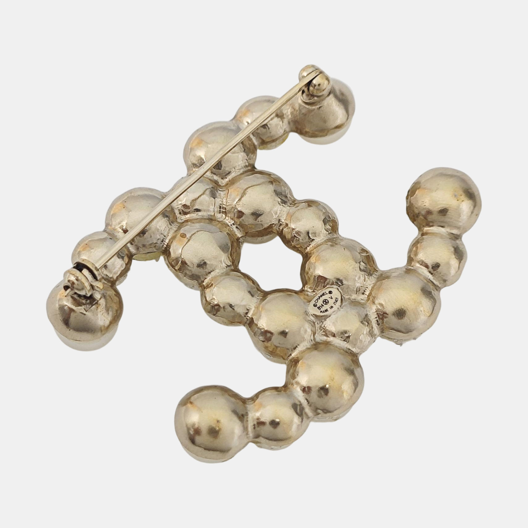 Vintage Metal White Brooch