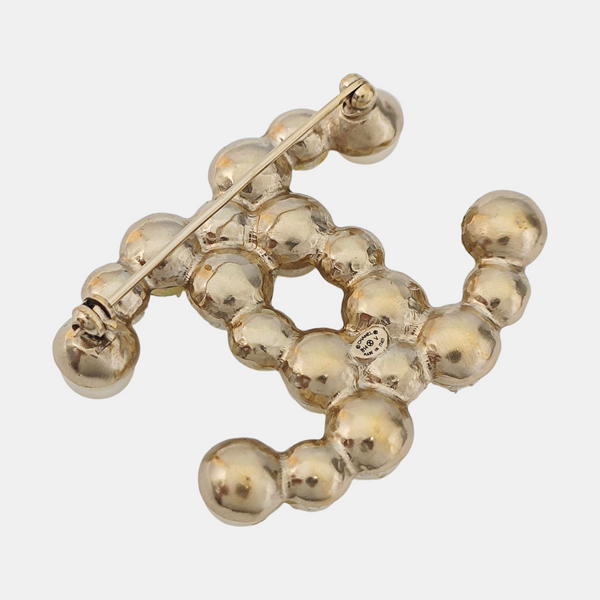 Vintage Metal White Brooch