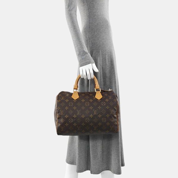 SPEEDY 30 Monogram Coated Canvas Brown