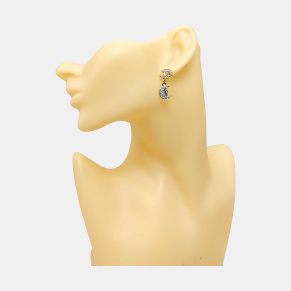 CC Logo Metal Gold Earrings