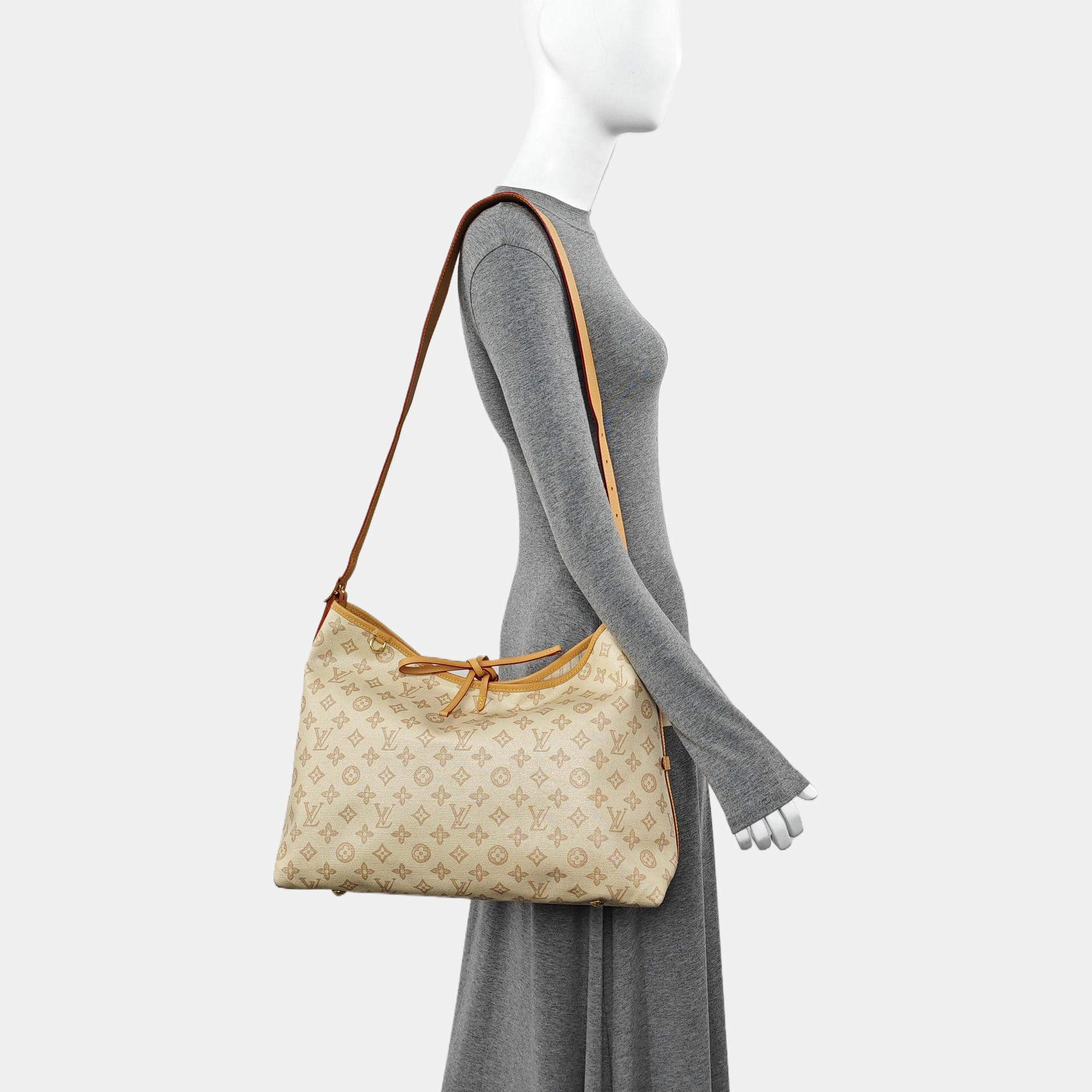 CARRYALL MM Monogram Coated Canvas Beige