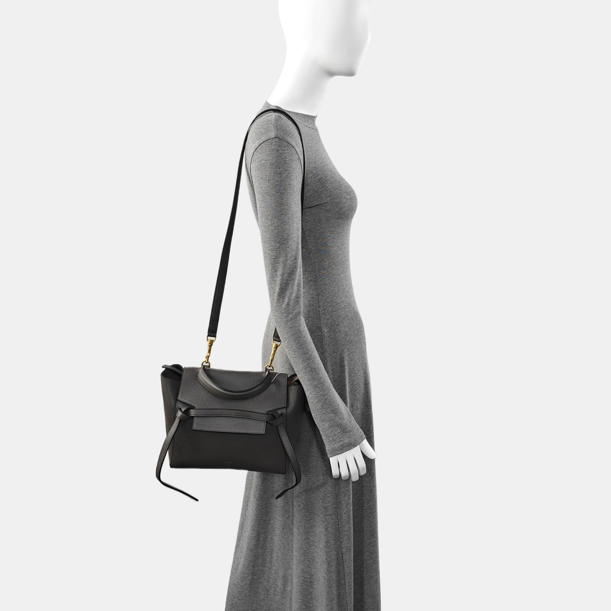 BELT Micro Calfskin Gray