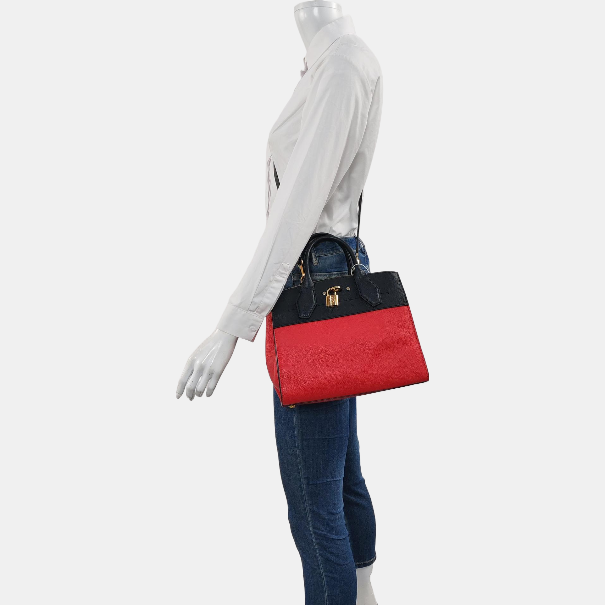 CITY STEAMER PM Calfskin Red