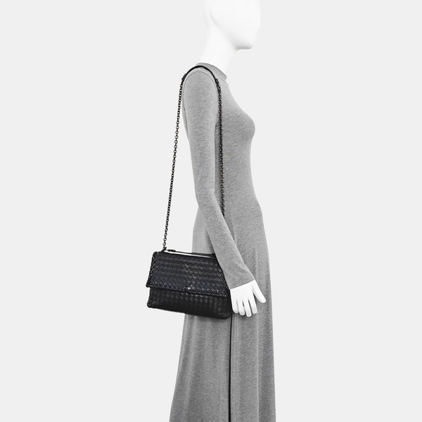 Lambskin Shoulder Bag Black