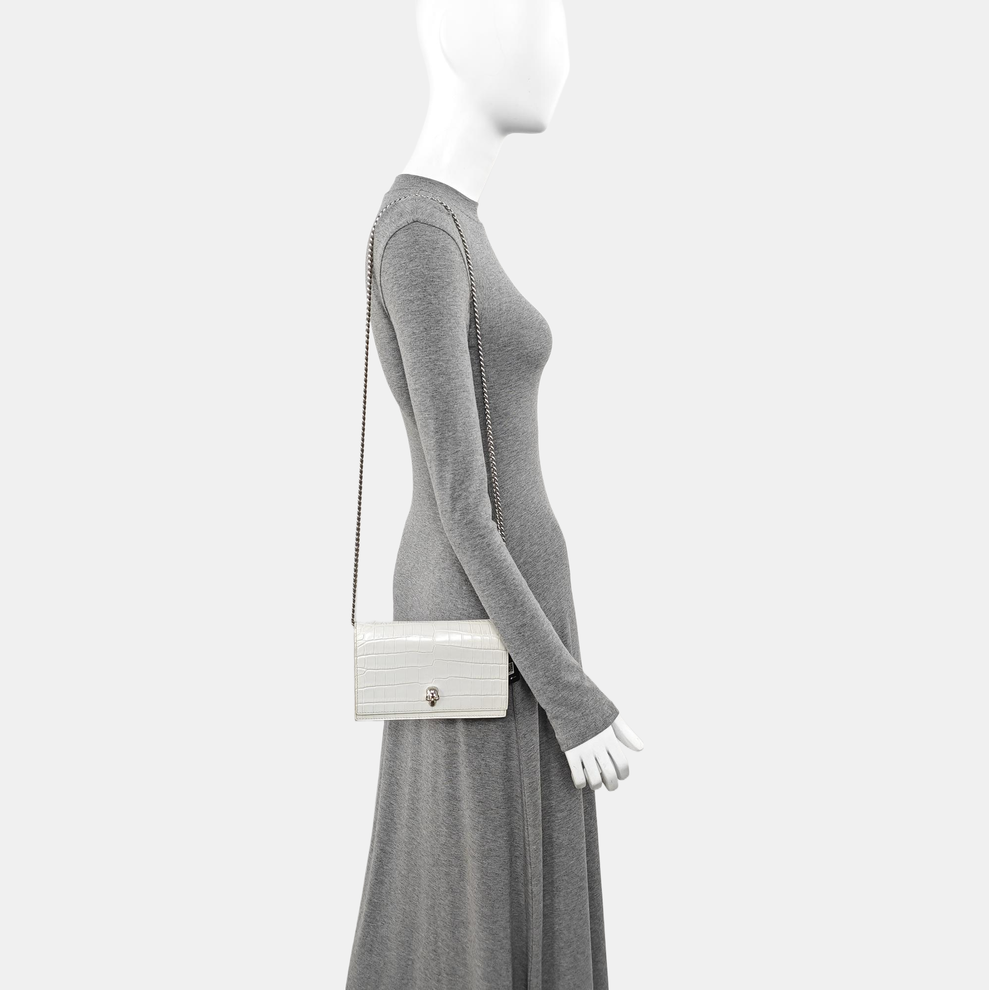 Calfskin Shoulder Bag White