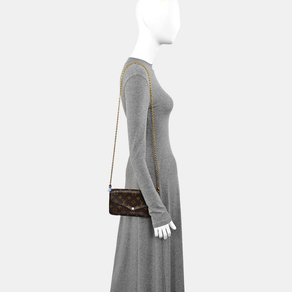 FÉLICIE Monogram Coated Canvas Brown