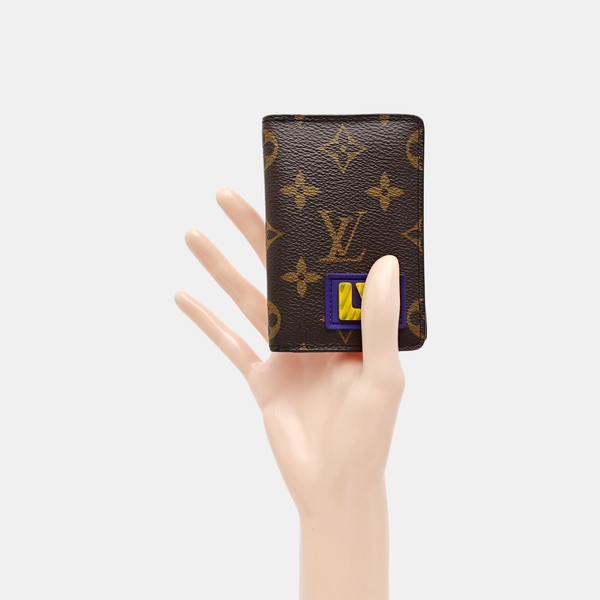 Monogram Coated Canvas Wallet Brown