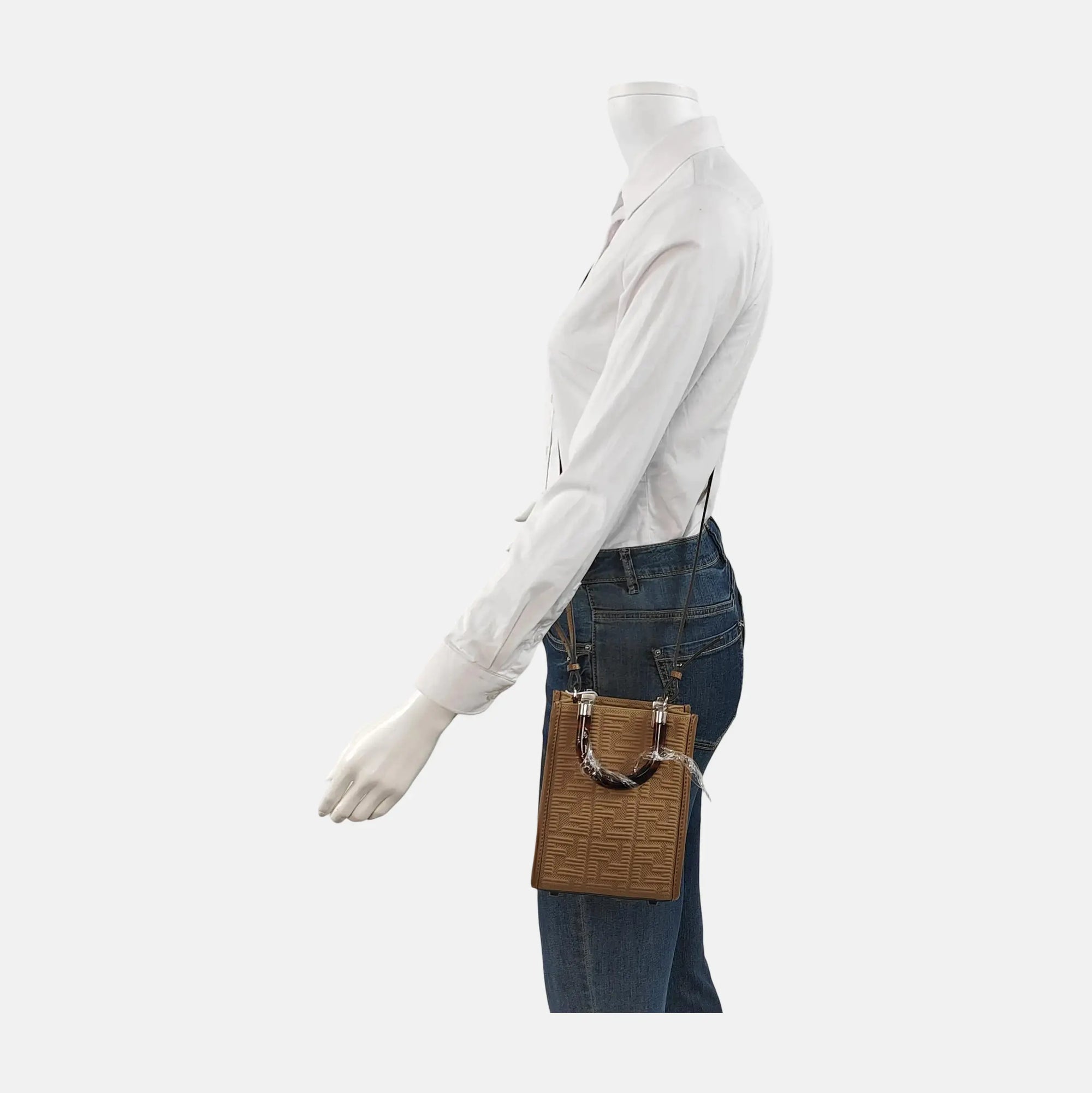 Authenticated pre-owned  Sunshine Mini Canvas Brown - Tote Bag at Looply