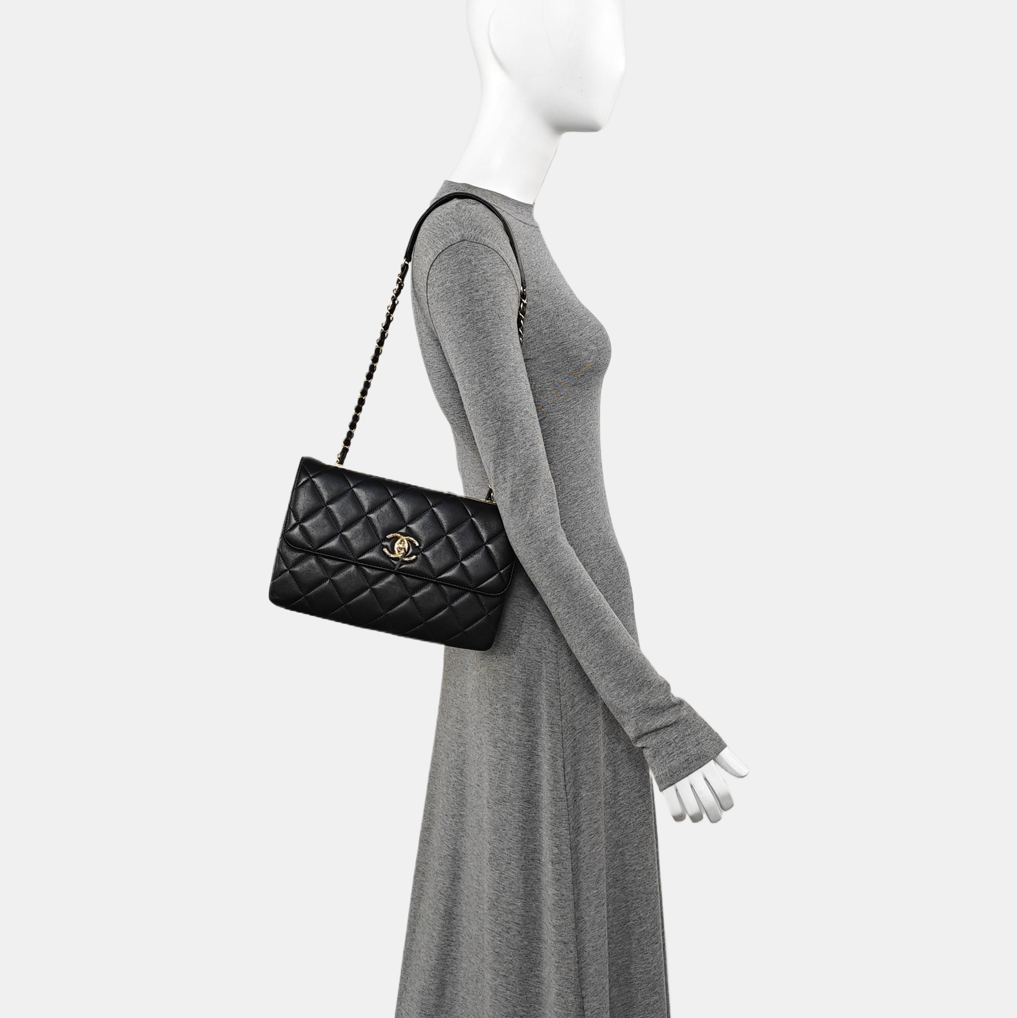 TRENDY CC Quilted Lambskin Black