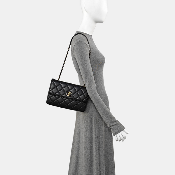 TRENDY CC Quilted Lambskin Black