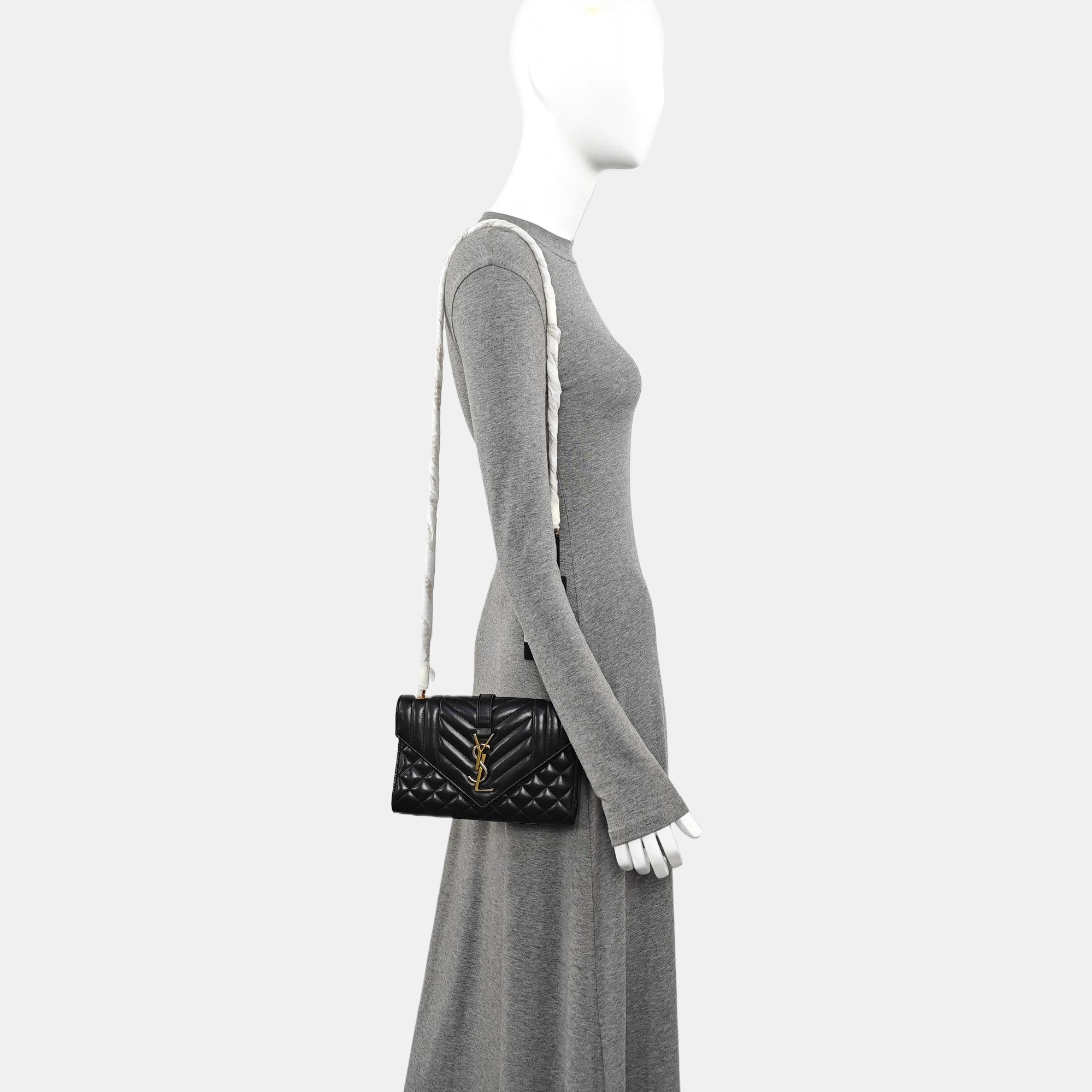 ENVELOPE Small Quilted Lambskin Black