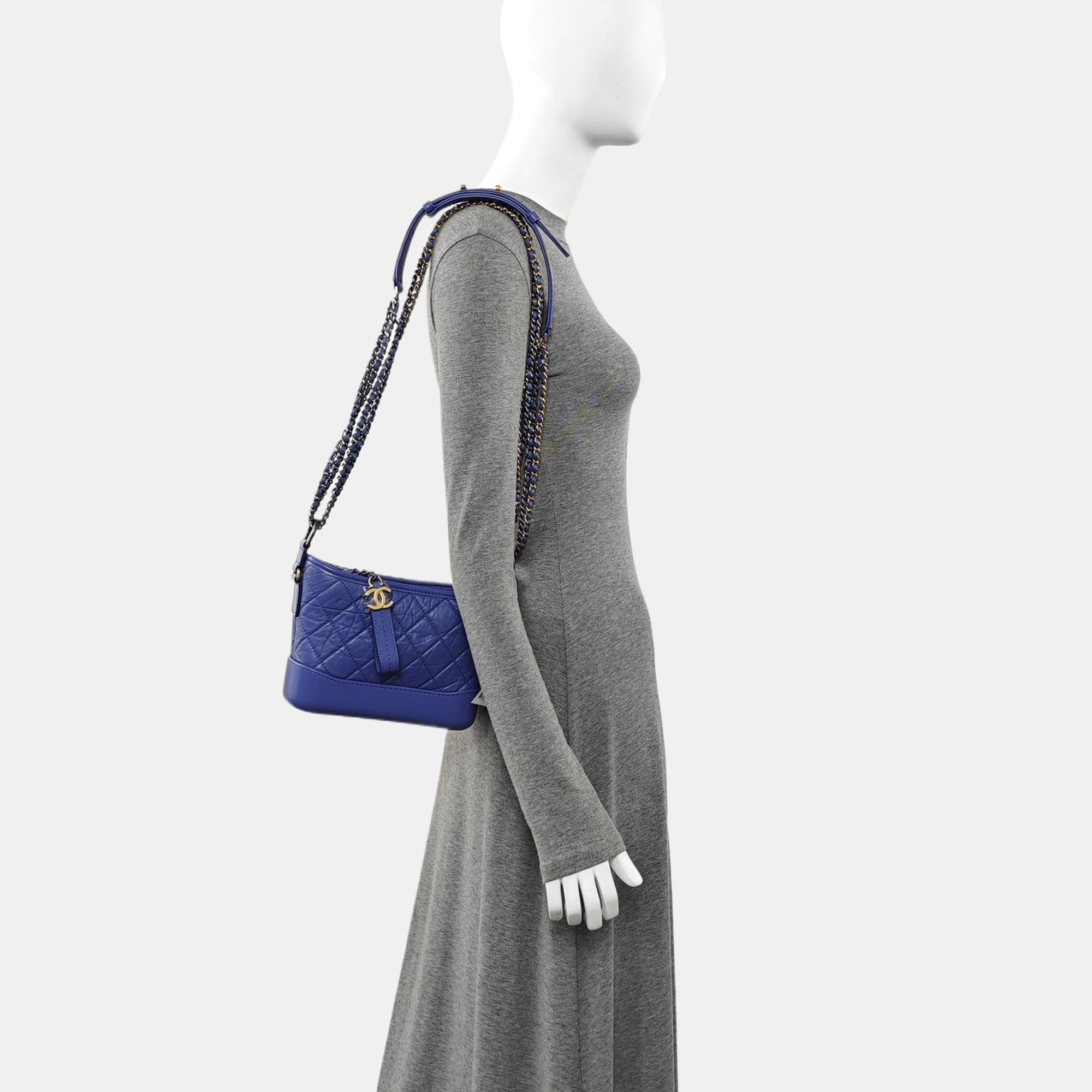 Authenticated pre-owned  GABRIELLE Small Quilted Calfskin Purple - Crossbody Bag at Looply