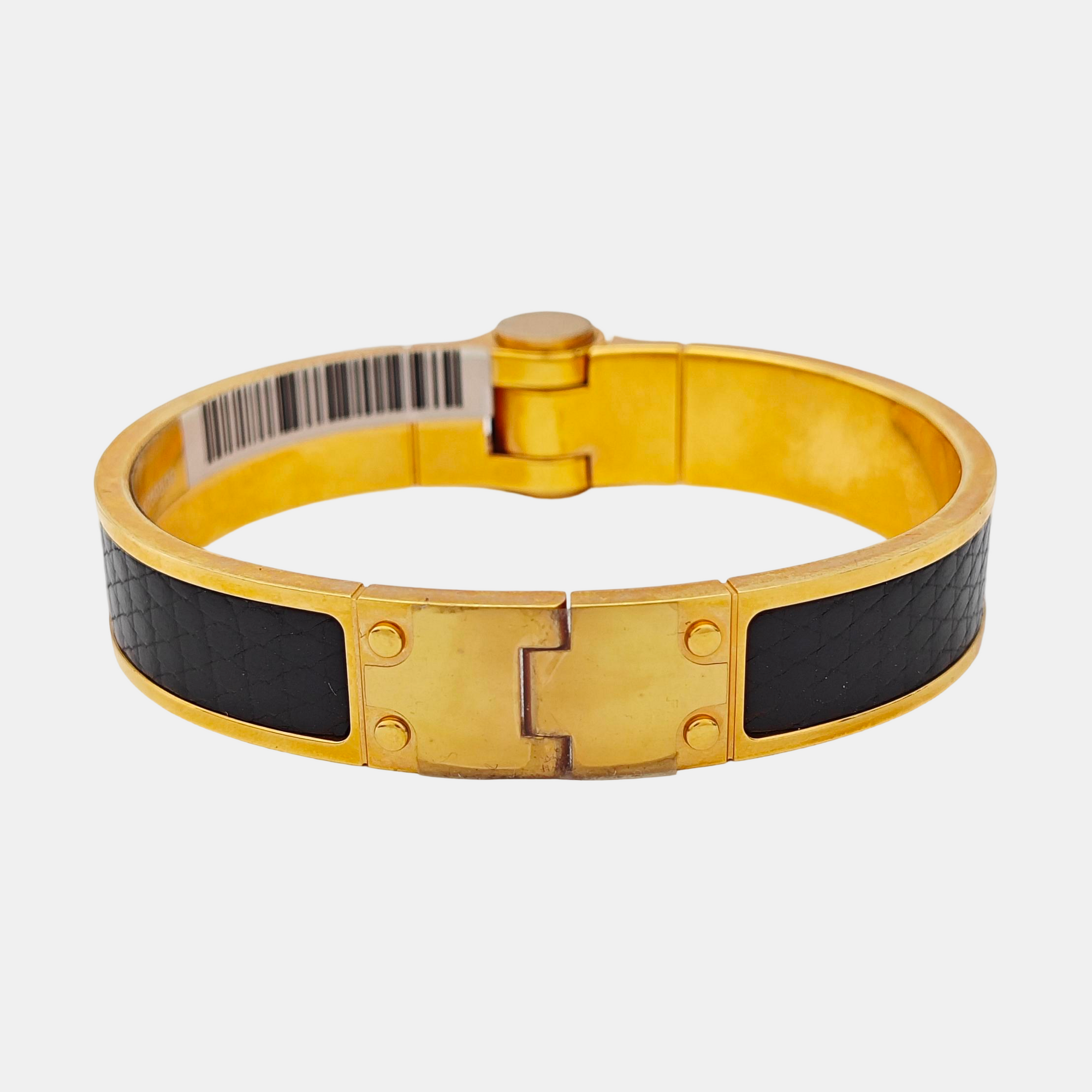 Enamel Hinged Bracelet Metal Rose Gold Bangle