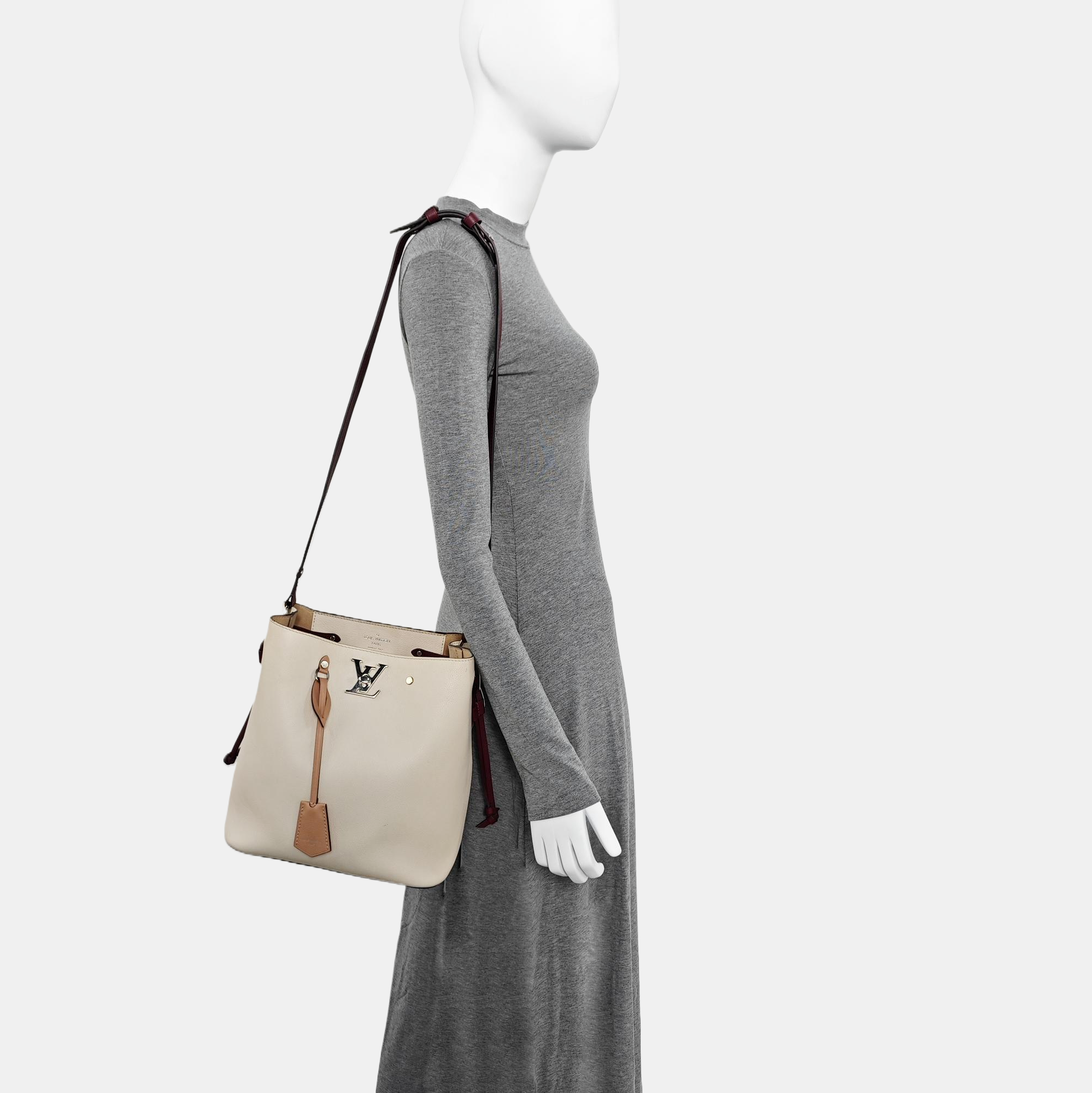 LOCKME PM Calfskin White