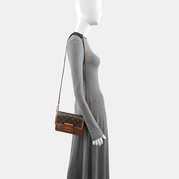 DAUPHINE Mini Monogram Coated Canvas Brown