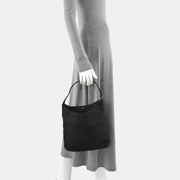 Fabric Top Handle Bag Black