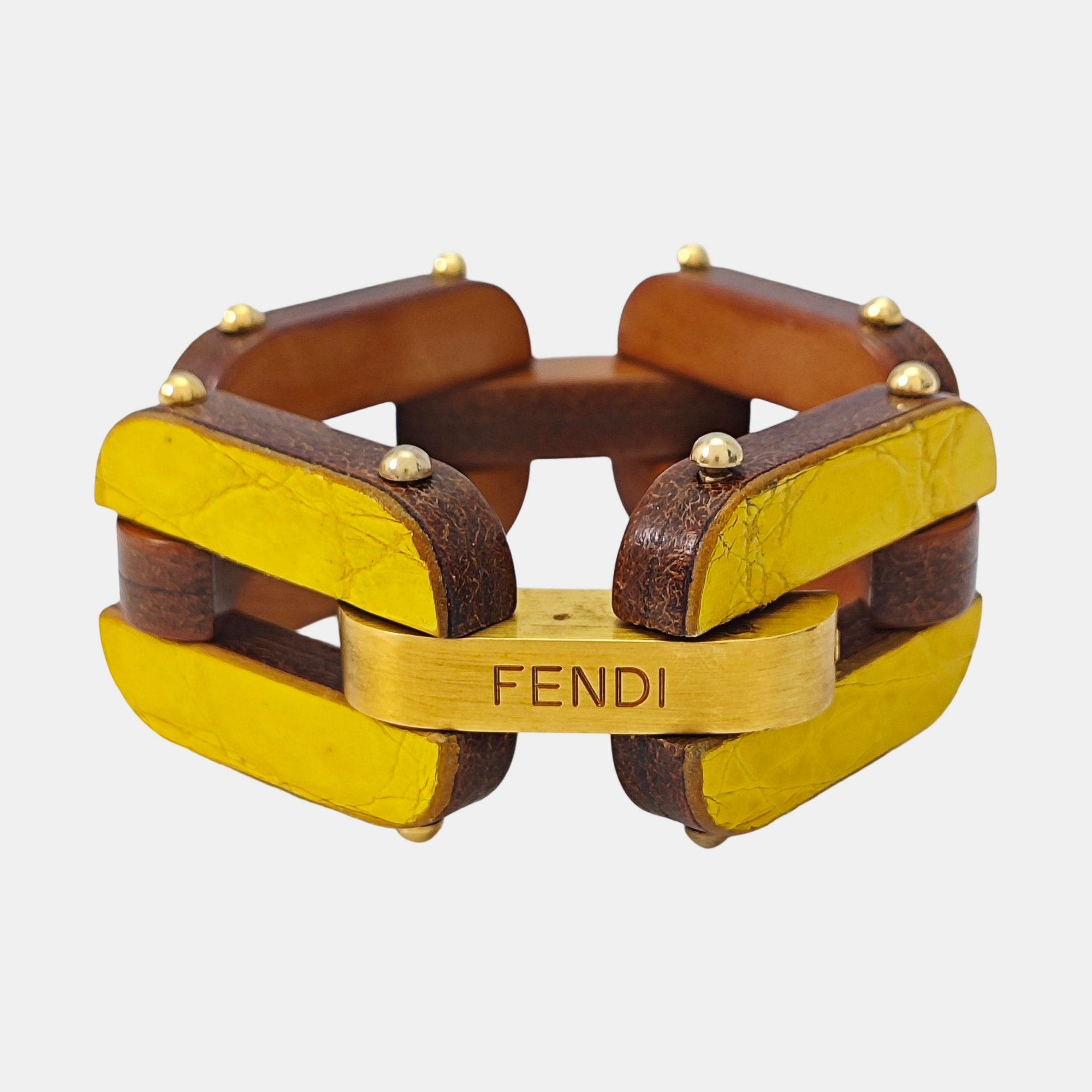 Leather Yellow Bracelet