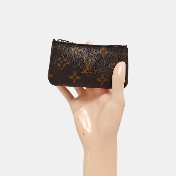 Monogram Coated Canvas Key Pouch Brown