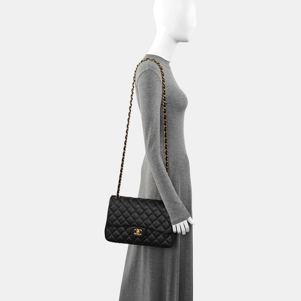 CLASSIC FLAP Jumbo Quilted Lambskin Black